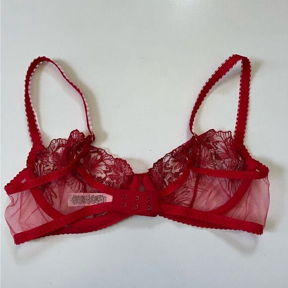 Agent Provocateur Jayce Plunge Underwired Bra Red NWOT 34C - Picture 10 of 11